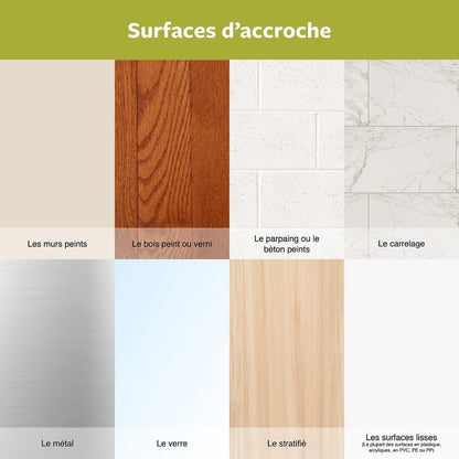 Lot de 8 languettes de fixation adhésives + 4 gratuites